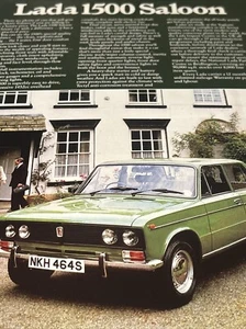 Lada 1500 Saloon Range Car Sales Info Brochure Sheet Frameable - Picture 1 of 1