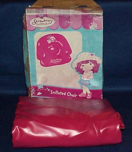 2007 STRAWBERRY SHORTCAKE KINDER AUFBLASBARER STUHL MIT BOX UNBENUTZT - Bild 1 von 1
