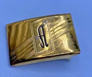 Vintage Gold Tone Initial "A" Belt Buckle - Picture 1 of 4
