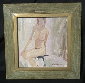 Dipinto olio su tavola originale - Figura di donna nuda di Dmitriy Proshkin - 5 1/2" - Foto 1 di 12