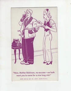 1948 Risque Joke Cartoon Gag Gift Card Made by Exhibit Supply Co Chicago - #23 - Picture 1 of 1