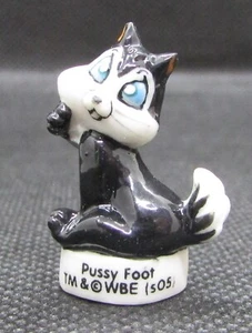 Fève PUSSY FOOT wbe 2005 Chat Noir Cat Fait sa timide #G4 - Imagen 1 de 2
