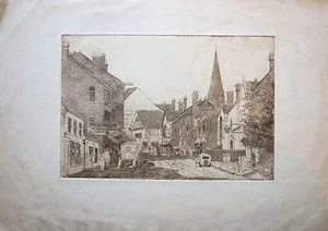 Etching by Cecil Tatton-Winter (1895-1954) . Possibly Reigate & St Marks Church - Picture 1 of 1