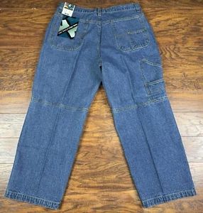 Jeans larghi vintage senza confini 40x30 blu SB - Foto 1 di 5