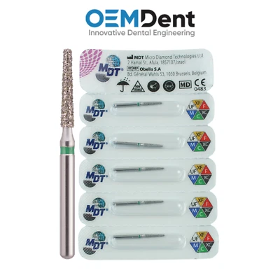MDT FG Diamond Burs Flat End Taper 172 Crown Prep Detailed Shaping Restorations