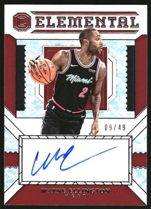 2018-19 Panini Cornerstones Elemental Signatures Crystal #33 Wayne Ellington /49