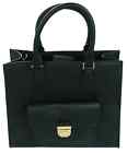 Michael Kors Black Tote Bag Medium Handbag Saffiano Leather Womens Bridgette