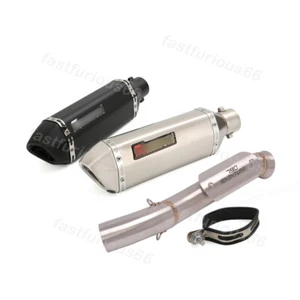 Exhaust System Mid Link Pipe 51MM Steel Mufflers Modified For 790 ADV 2020-2023 - Picture 1 of 15