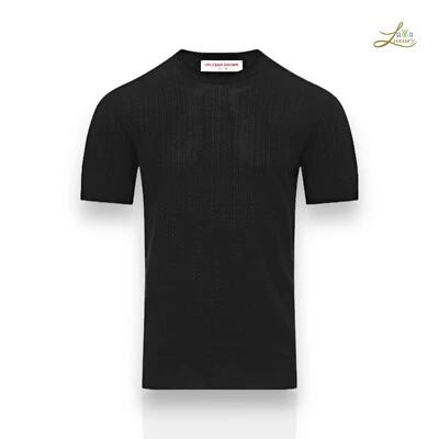 Camiseta Orlebar Marrón Gaulin Pointelle Rayas Talla XXL Foto 1 de 4