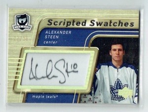 05-06 UD The Cup Scripted Swatches  Alexander Steen  /25  Patch  Auto 