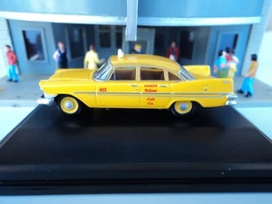 Oxford 1959 PLYMOUTH BELVEDERE taxi curtidor cabina amarilla 1/87 HO fundido a presión - Imagen 1 de 7