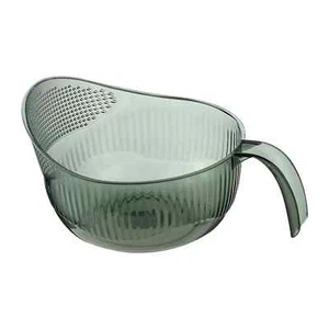 Rice Bowl Drain Basket, Washing Colander with Handle, Portable Rice Washer - Picture 1 of 4