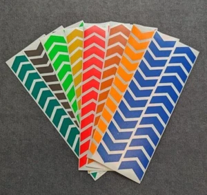 285MM X 95MM REFLECTIVE CHEVRON STICKERS - COLOUR OPTIONS AVAILABLE - Picture 1 of 9