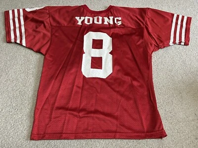 Steve Young 旧金山 49 人队足球球衣青年男孩大号威尔逊复古 — 第 1/4 张图片
