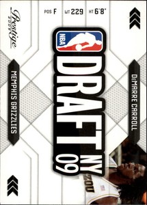 2009-10 Prestige NBA Draft Class Grizzlies Basketball Card #26 DeMarre Carroll