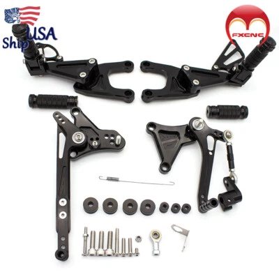 For Benelli TNT125 TNT135 2016-2025 CNC Rearset adjustable Foot Pegs Black - Image 1 of 4