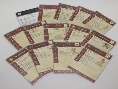 D&D Miniatures Stat Cards Lot - 14 Cards incl. Large Duergar, Bugbear Champion - - Image 1 of 2