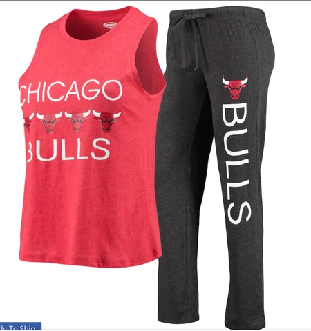 NBA Chicago Bulls Pajama Set Womens Small Concepts NWT 113 Cover