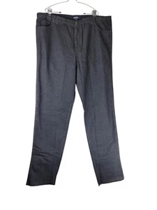 KINGSIZE Jeans Mens 44x38 Big Black Denim Casual High Rise Straight Leg Raw Hem - Picture 1 of 24