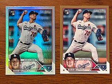 2023 Topps Update-BOBBY MILLER-Rainbow & Gold /2023 RC #US188 (2 Cards) Dodgers