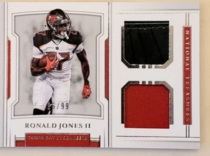 2018 Panini National Treasures Dual Patch RED/BLACK Ronald Jones II Rookie  - Bild 1 von 2