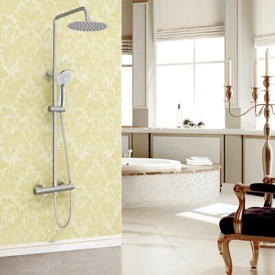 OCEAN ITALY Set Doccia con Miscelatore Termostatico, soffione acciaio inox 20cm