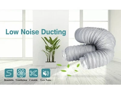 Low Noise 2.5 Meter Aluminum 4” I.d. Ducting Hose Sound Insulation Fan Silencer Foto 1 de 4