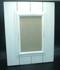 Rustikaler weißer Lattenzaun Bilderrahmen für 4 x 6" Foto (Staffelei ODER Wandbehang) - Bild 1 von 3