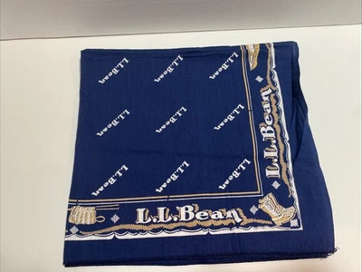 Pañuelo vintage años 90 LL Bean "Bandannas" #1149 azul marino al aire libre hecho en EE. UU. senderismo Foto 1 de 4