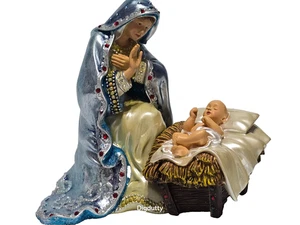 Figura Hawthorne Village The Jeweled Nativity Collection MARÍA Y BEBÉ JESÚS - Imagen 1 de 21