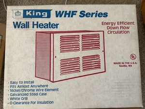 King Electric WHF 240-Volt 1500-750-Watt Wall Heater in White Model #2415 - Picture 1 of 14