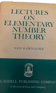 Lectures on Elementary Number Theory by Hans Rademacher 1964 HC/DJ - Bild 1 von 9