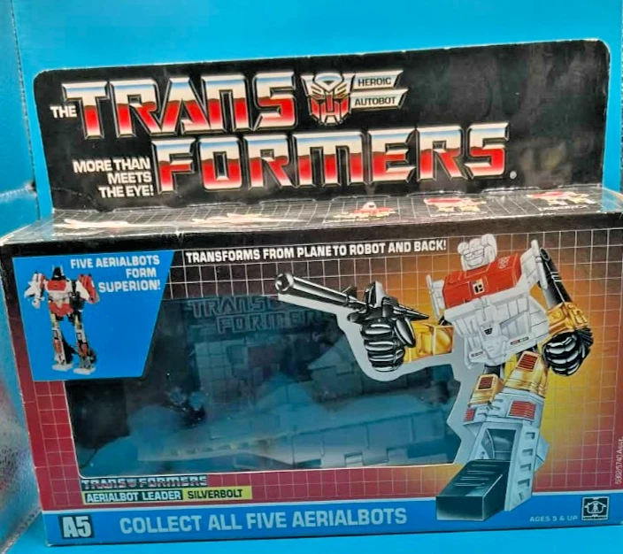 Boneco Hasbro Silverbolt com CAIXA 100% completo 1986 vintage G1 Transformers - Imagem 1 de 4