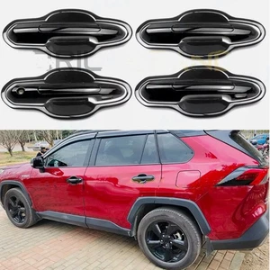 Manija de puerta y cubierta de cuenco moldura accesorios exteriores para Toyota RAV4 2019-2023 negro - Imagen 1 de 11