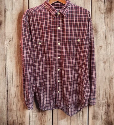 Polo Jeans Co. Ralph Lauren XXL 2X Camisa a Cuadros Franela Para Hombre De Colección Años 90 Foto 1 de 4