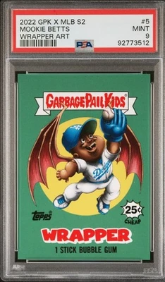 Mookie Betts 2022 TOPPS GPK X MLB SERIES 2 ALEX PARDEE WRAPPER ART - Image 1 of 2