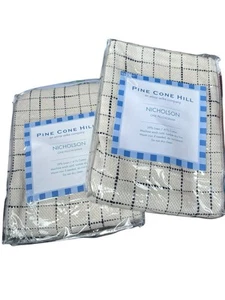 Neu 2er Set Pine Cone Hill Kissenbezüge Nicholson Leinen Indigo Standardgröße - Bild 1 von 5