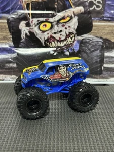 Monster Jam Bounty Hunter gelb blau lose Truck Rarität 1/64 Diecast schwarze Räder - Bild 1 von 4