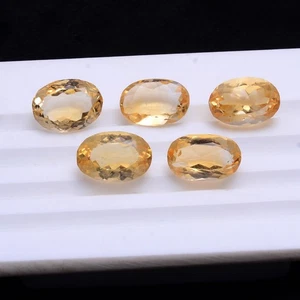 VVS 5 Pcs Natural Citrine Oval Cut Dazzling 13.20mm-13.52mm Loose Gemstones Lot - Picture 1 of 6