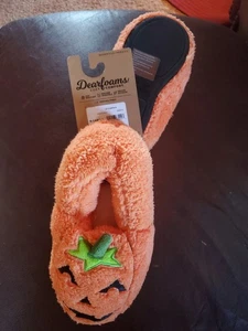 Dearfoam Kürbis Hausschuhe Damengröße 5 - 6 Herrengröße 3 - 4 NEU Halloween  - Bild 1 von 3