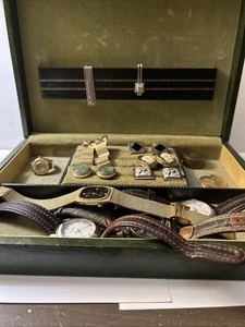 Herren Schmuck Konvolut Vintage Manschettenknöpfe Uhren Krawattennadeln und Vintage Diener Box " - Bild 1 von 14