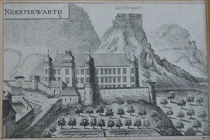 Niderperwarth, Randegg, Kupferstich aus Vischer: Topogr.Arch.Aust.1672 - Bild 1 von 1