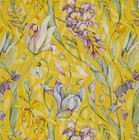 R168# 3 x Single Paper Napkins Decoupage Iris Wisteria Tulip Flower On Yellow