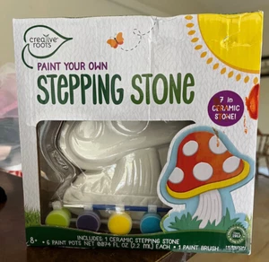 CREATIVE ROOTS PAINT YOU OWN Stepping Stone 7 inch ceramic stone - Picture 1 of 6
