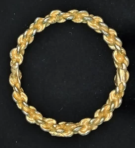 Baby Bracelet Bangle Gold Tone Rope Chain Small Heavy - Picture 1 of 4
