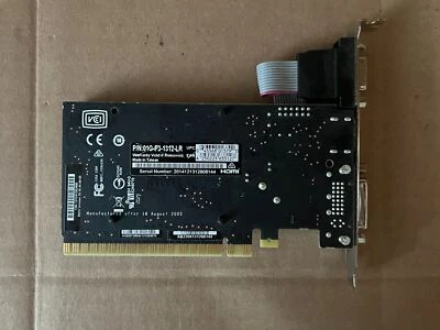 NVIDIA GEFORCE 210 DDR3 1GB PCI-E HDMI DVI VGA CARD P672 01G-P3-1312-LR - Image 1 of 4