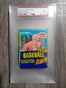 1987 Fleer Baseball Cello Pack Pete Rose On Top PSA 9 - Picture 1 of 2
