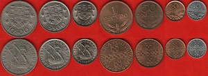 Portugal set of 7 coins: 10 centavos - 10 escudos 1963-1986 UNC - Picture 1 of 1