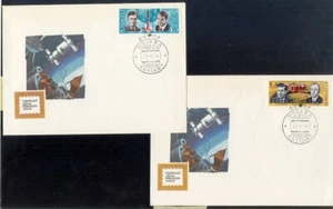 Set of 2 Postal Envelopes KPD USSR Space exploration Soyuz-12 Soyuz-13 1974 year - Picture 1 of 3