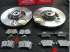 FOR CITROEN C4 COUPE SALOON REAR BRAKE DISCS WITH BEARING & PADS